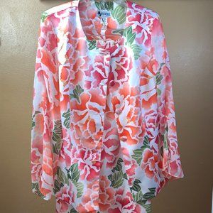 Women's Floral  LongSleeves Suit